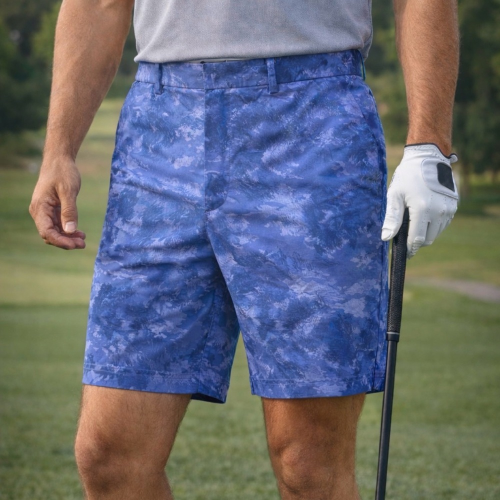 Nike dri-fit Golf Men's Blue Camouflage Athletic Shorts